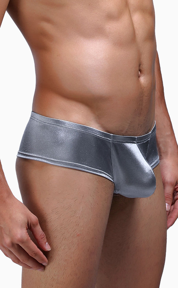 Glossy Micro Shaped Trunk with Pouch Glossy Micro Shaped Trunk with Pouch