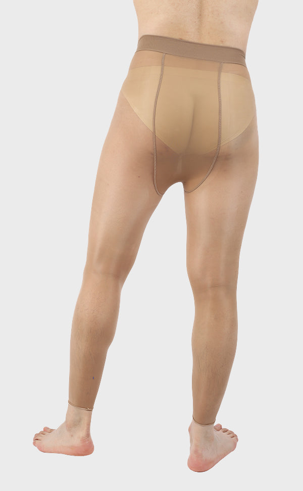 Men’s Glossy Footless Pantyhose with Sheath Open Men’s Glossy Footless Pantyhose with Sheath Open