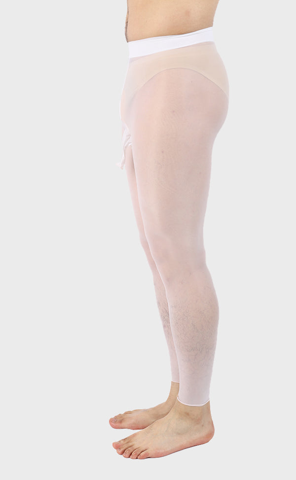 Men’s Glossy Footless Pantyhose with Sheath Open Men’s Glossy Footless Pantyhose with Sheath Open