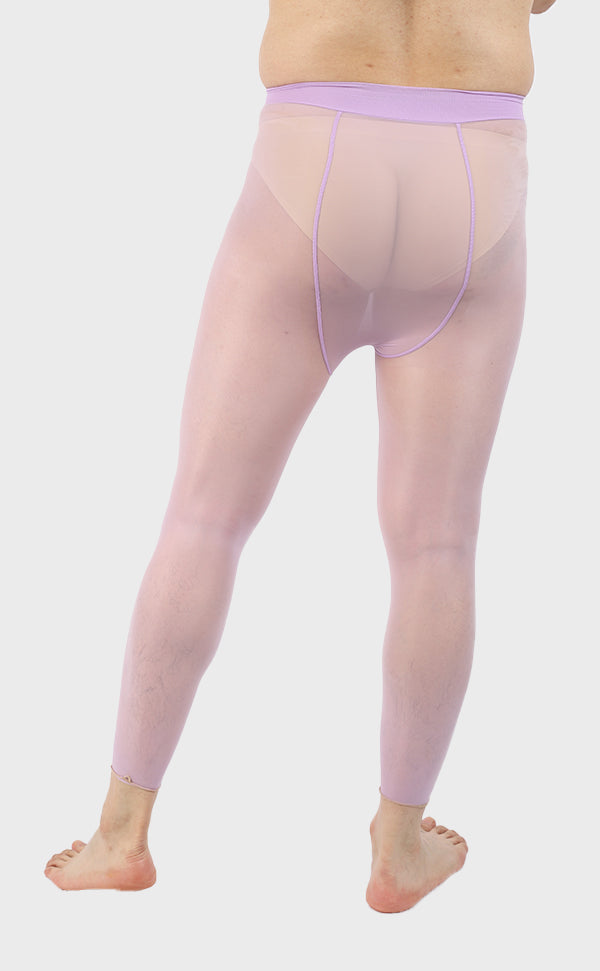 Men’s Glossy Footless Pantyhose with Sheath Open Men’s Glossy Footless Pantyhose with Sheath Open