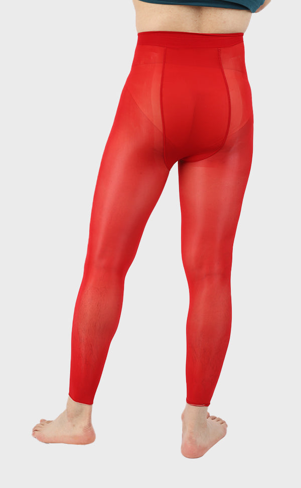 Men’s Glossy Footless Pantyhose with Sheath Open Men’s Glossy Footless Pantyhose with Sheath Open