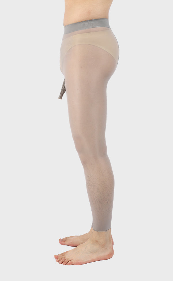 Men’s Glossy Footless Pantyhose with Sheath Closed Men’s Glossy Footless Pantyhose with Sheath Closed