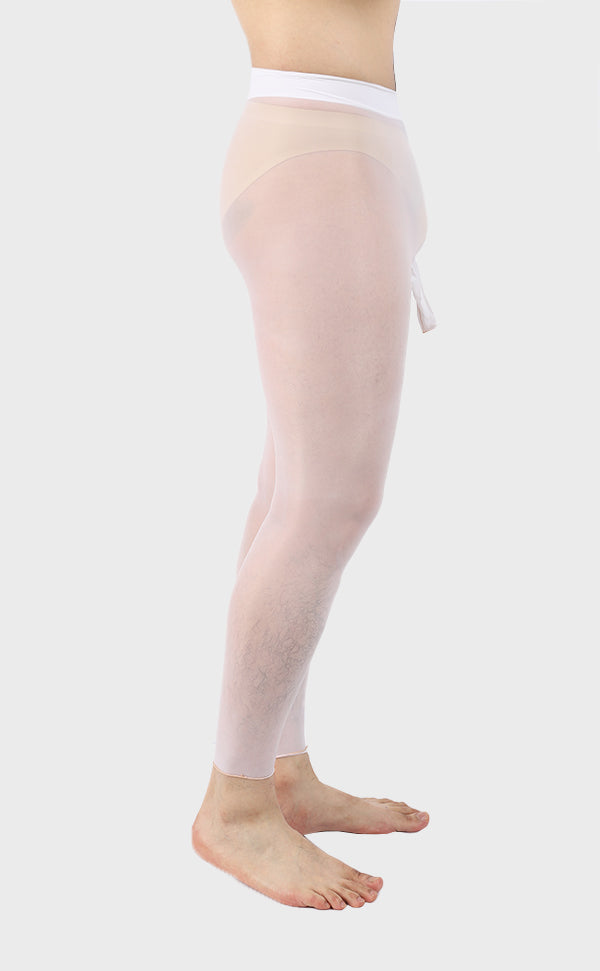 Men’s Glossy Footless Pantyhose with Sheath Closed Men’s Glossy Footless Pantyhose with Sheath Closed