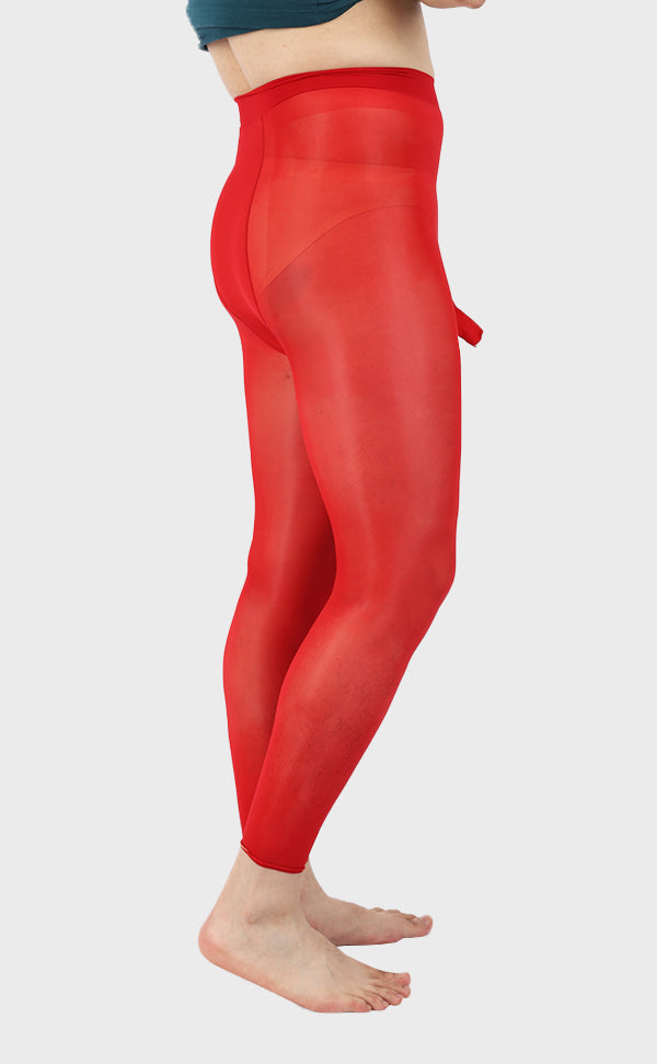 Men’s Glossy Footless Pantyhose with Sheath Closed Men’s Glossy Footless Pantyhose with Sheath Closed