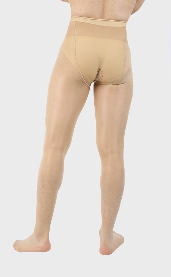 Men's Shiny Crotchless Pantyhose Tights 8D Men's Shiny Crotchless Pantyhose Tights 8D