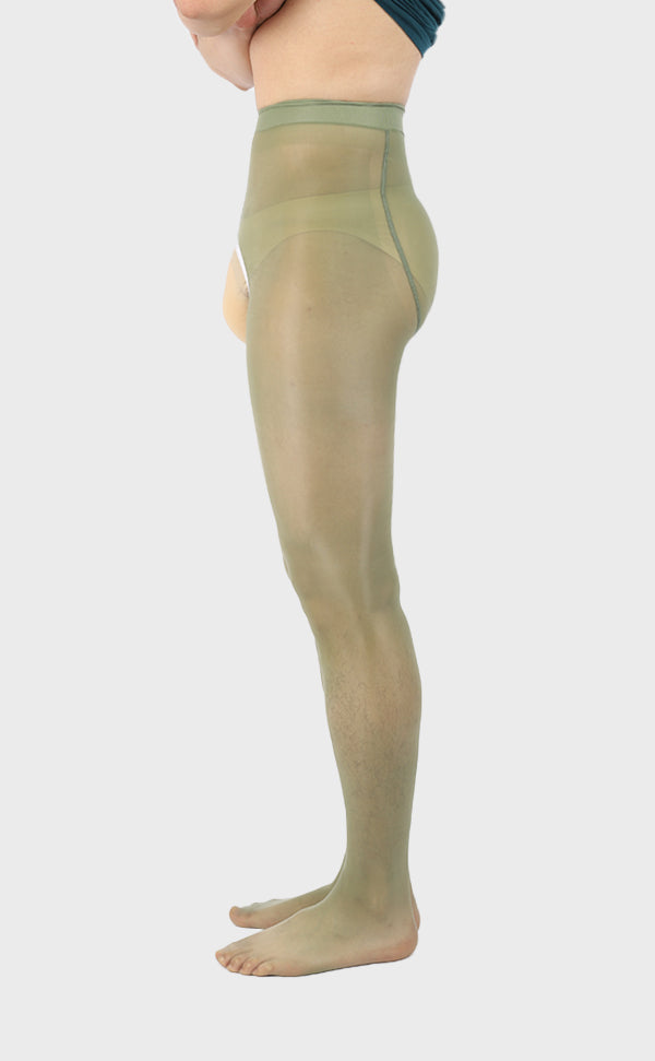 Men's Shiny Crotchless Pantyhose Tights 8D Men's Shiny Crotchless Pantyhose Tights 8D