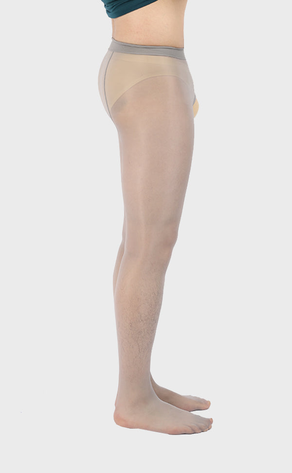 Men's Shiny Crotchless Pantyhose Tights 8D Men's Shiny Crotchless Pantyhose Tights 8D