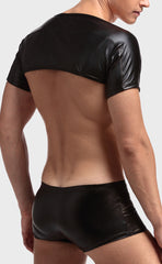 Men's Sexy Faux Leather Top Vest