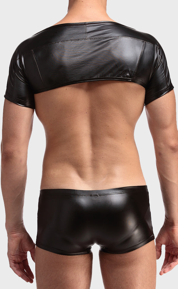 Men's Sexy Faux Leather Top Vest Men's Sexy Faux Leather Top Vest