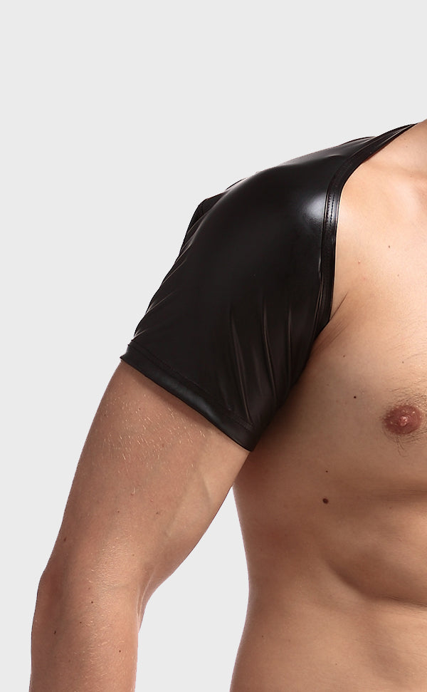 Men's Sexy Faux Leather Top Vest Men's Sexy Faux Leather Top Vest