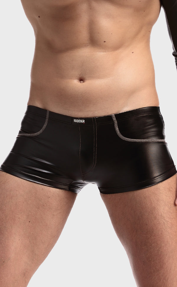 Men's Long Sleeve Faux Leather Top Vest Men's Long Sleeve Faux Leather Top Vest