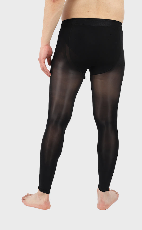 Men's Glossy Nylon Footless Tights Sheath Open Men's Glossy Nylon Footless Tights Sheath Open