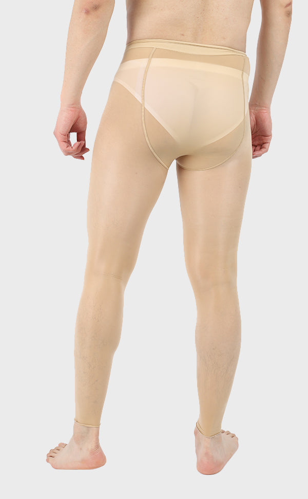 Men's Glossy Nylon Footless Tights Sheath Open Men's Glossy Nylon Footless Tights Sheath Open