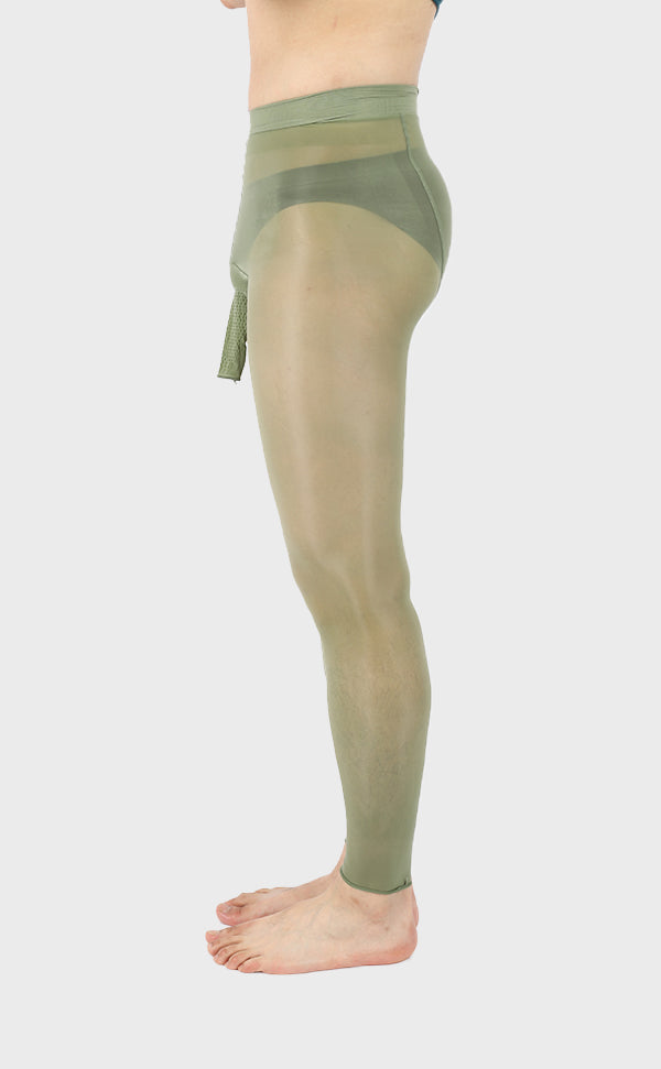 Men's Glossy Nylon Footless Tights Sheath Open Men's Glossy Nylon Footless Tights Sheath Open