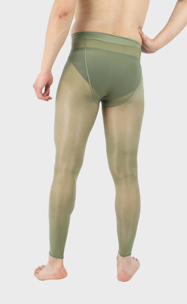 Men's Glossy Nylon Footless Tights Sheath Open Men's Glossy Nylon Footless Tights Sheath Open