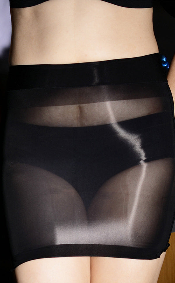 Glossy Solid Color High Rise Hip Skirt Glossy Solid Color High Rise Hip Skirt