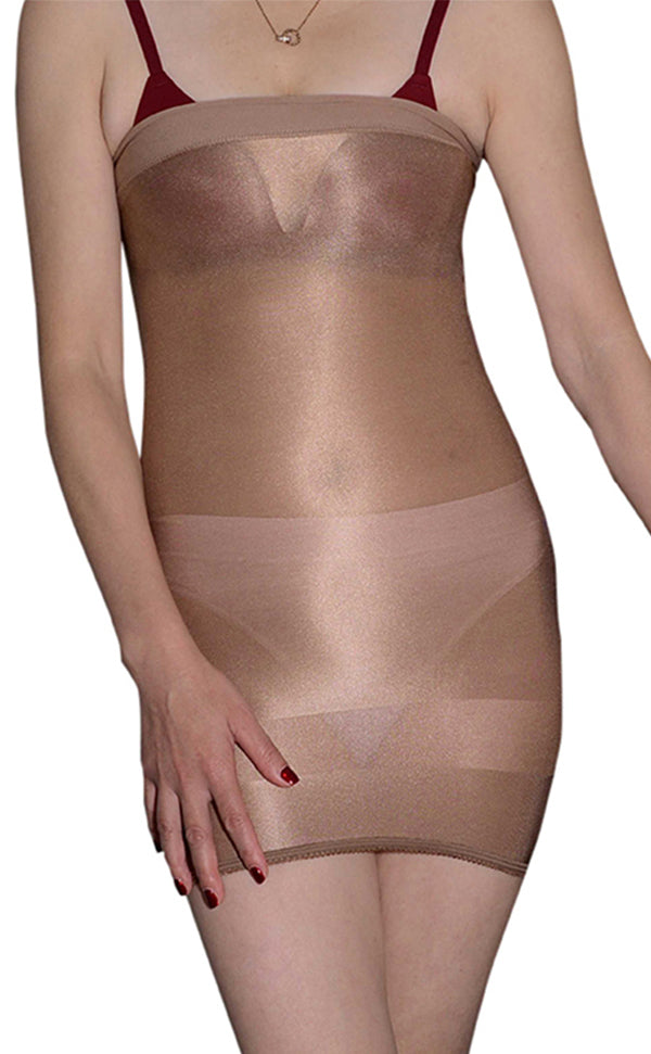 High Glossy Tube Top Satin Bodycon Dress High Glossy Tube Top Satin Bodycon Dress