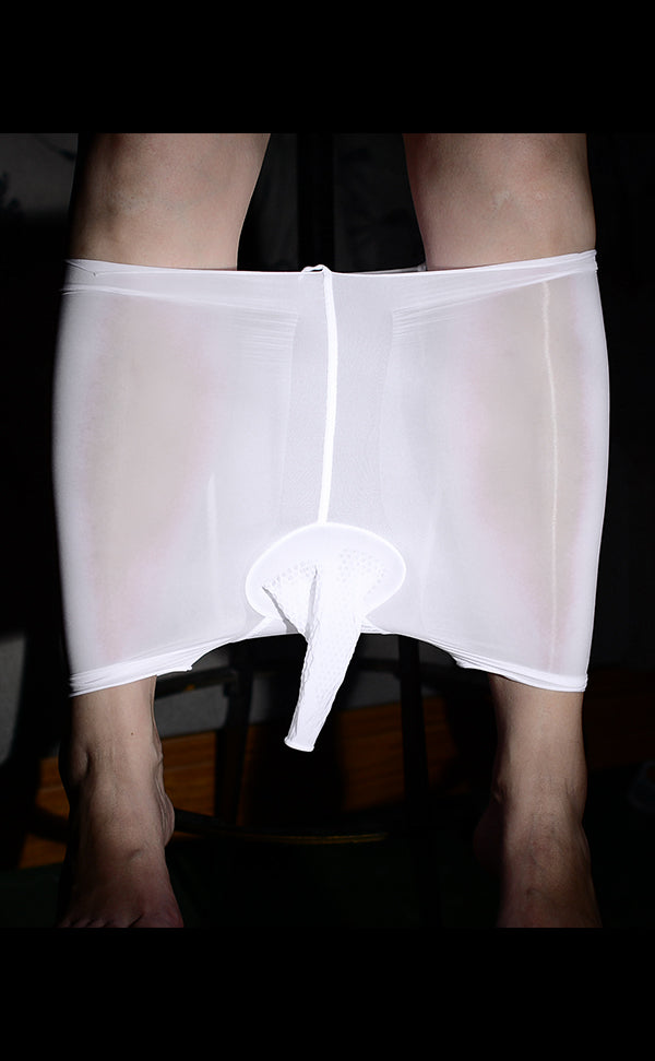 Men’s Ultra-Sheer Glossy Trunk Sheath Open Men’s Ultra-Sheer Glossy Trunk Sheath Open