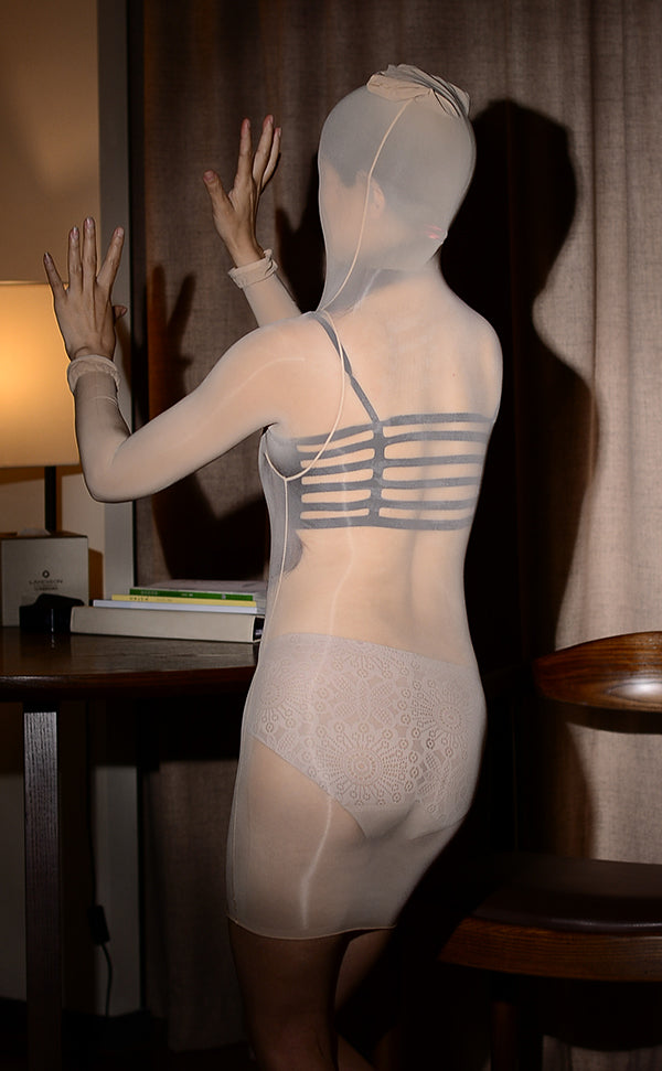Unisex Sheer Head Mask Mid-Thigh Bodysuit Unisex Sheer Head Mask Mid-Thigh Bodysuit