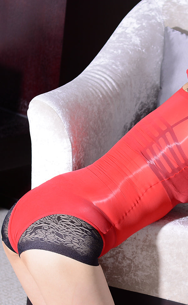 Sheer Glossy Hooded Bodysuit Sheer Glossy Hooded Bodysuit