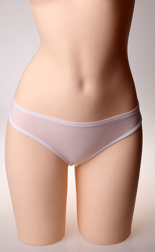 Sheer Unisex Bikini with Lace Trim Sheer Unisex Bikini with Lace Trim