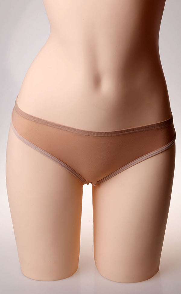 Sheer Unisex Bikini with Lace Trim Sheer Unisex Bikini with Lace Trim