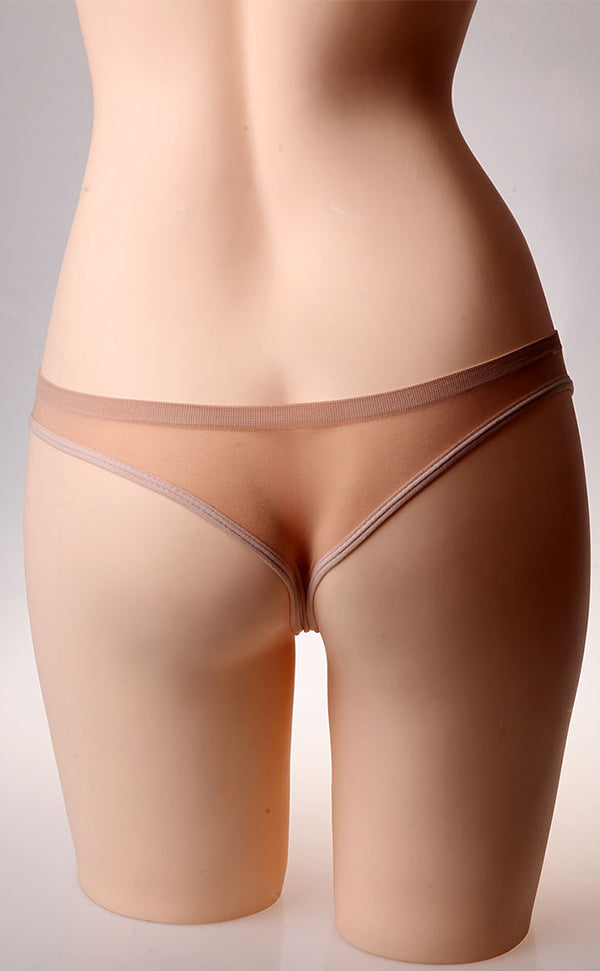 Sheer Unisex Bikini with Lace Trim Sheer Unisex Bikini with Lace Trim