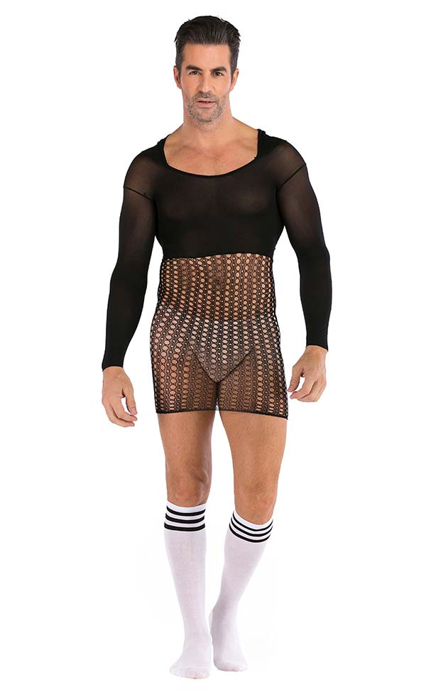 Men’s Hooded Mini Dress with Stocking Men’s Hooded Mini Dress with Stocking