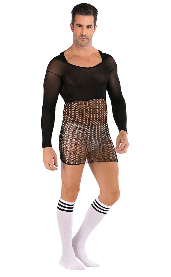 Men’s Hooded Mini Dress with Stocking Men’s Hooded Mini Dress with Stocking