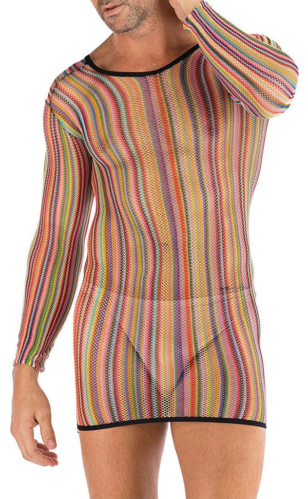 Men’s Net Nylon Long Sleeve Dress Men’s Net Nylon Long Sleeve Dress