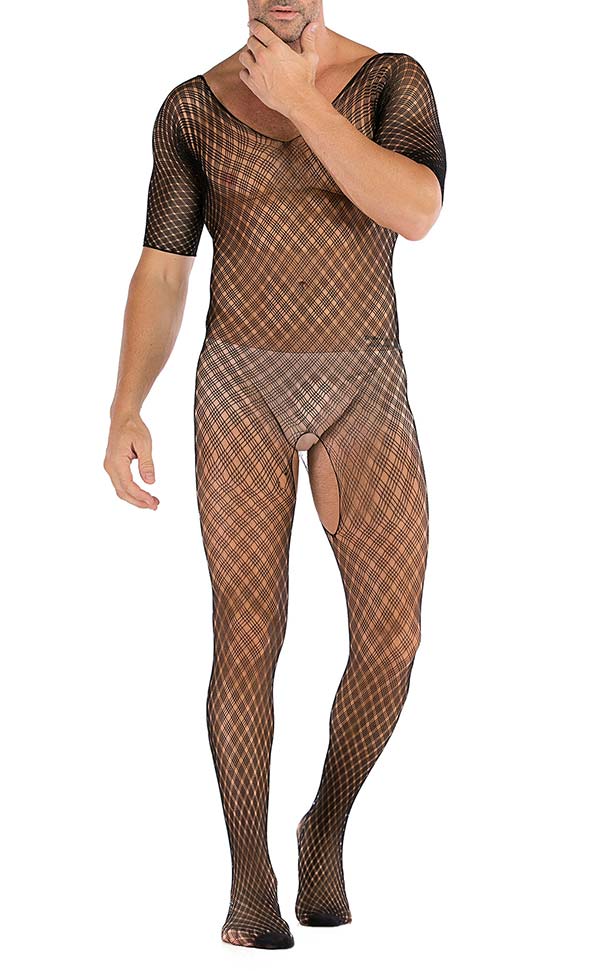 Men’s Sheer Large Net Crotchless Bodystocking Men’s Sheer Large Net Crotchless Bodystocking