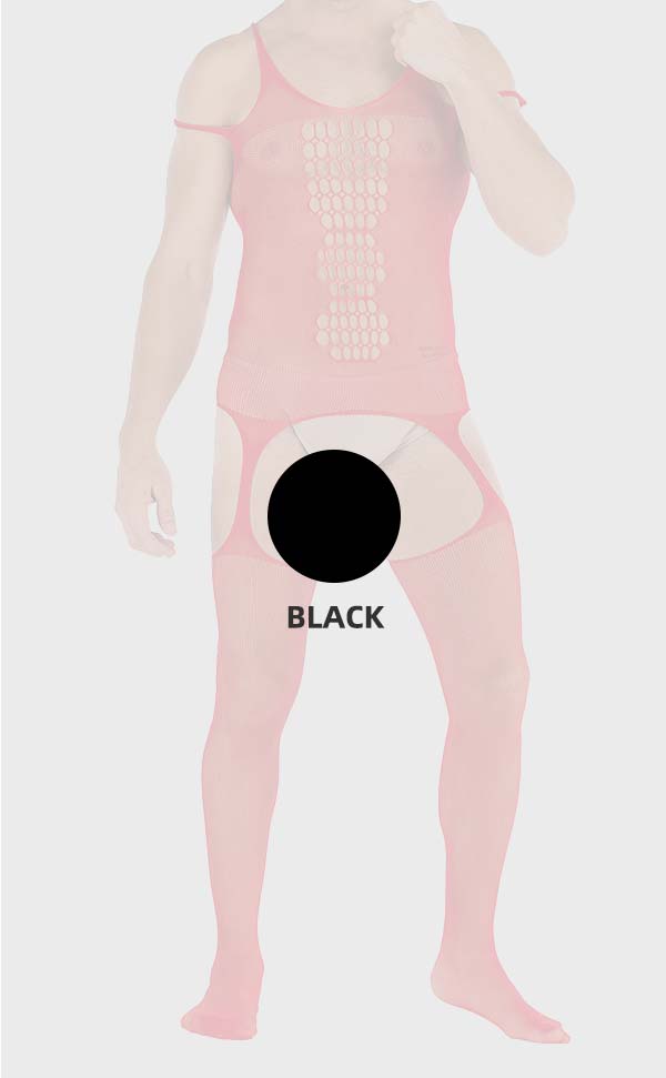 Men’s Fishnet Sexy Suspender Bodystocking Men’s Fishnet Sexy Suspender Bodystocking