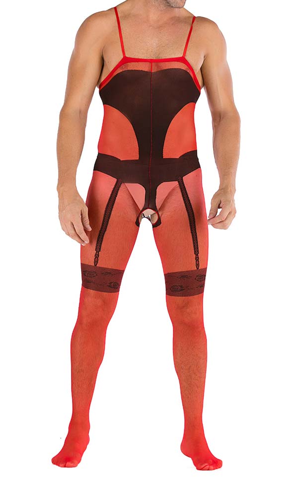 Men's Sling Transparent Open Crotch Body Stocking Men's Sling Transparent Open Crotch Body Stocking