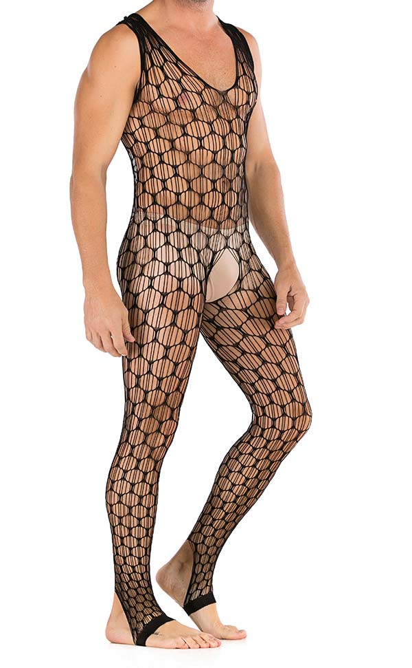 Men’s Sexy Large Net Sleeveless Body Stocking Men’s Sexy Large Net Sleeveless Body Stocking