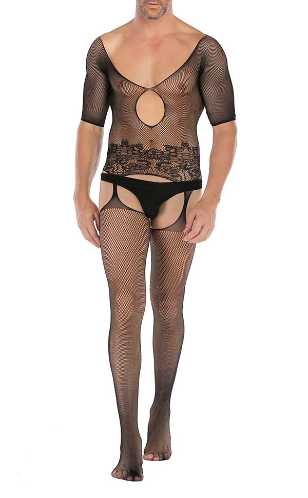 Men's Keyhole Front Suspender Bodystocking Men's Keyhole Front Suspender Bodystocking