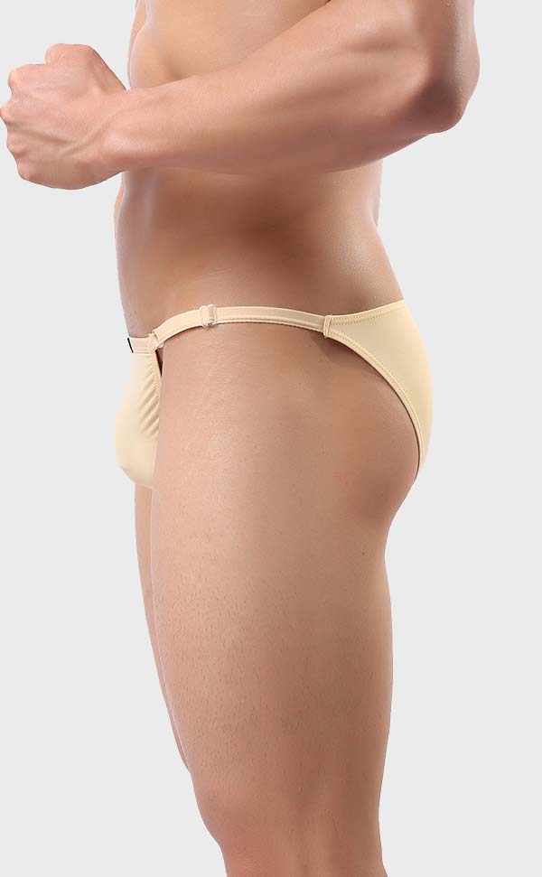 Men’s Semi Sheer Bikini with Adjustable Waistband Men’s Semi Sheer Bikini with Adjustable Waistband