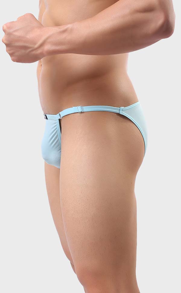Men’s Semi Sheer Bikini with Adjustable Waistband Men’s Semi Sheer Bikini with Adjustable Waistband