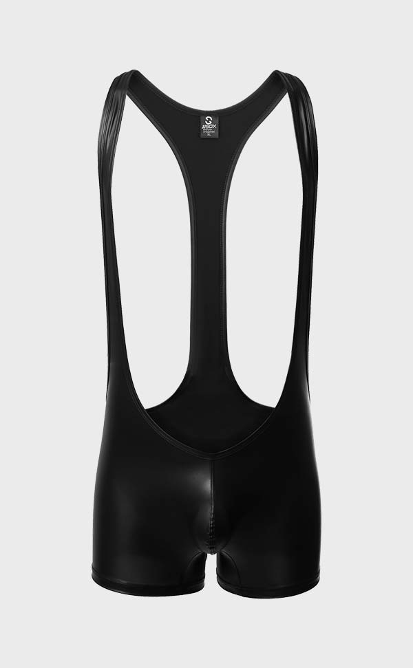 Men's Faux Leather Jockstrap Bodysuit Men's Faux Leather Jockstrap Bodysuit