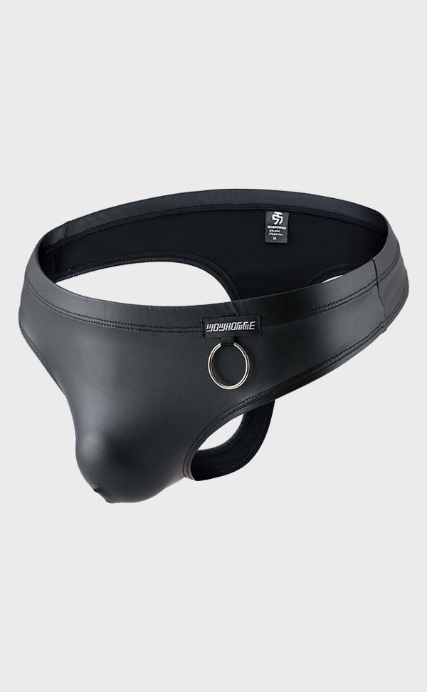 Low Rise Men’s Faux Leather Thongs Low Rise Men’s Faux Leather Thongs