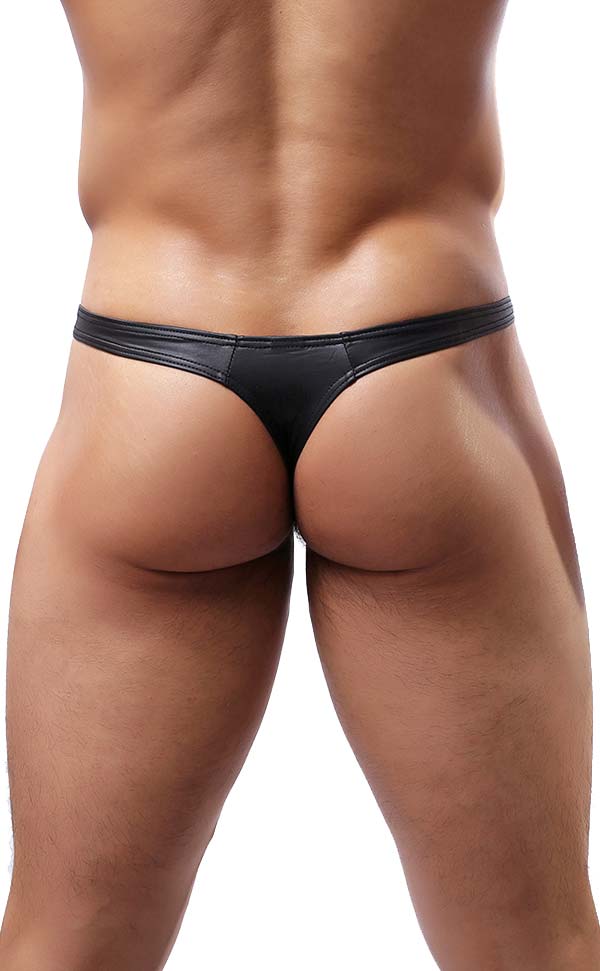 Sexy Men’s Faux Leather T-Back Sexy Men’s Faux Leather T-Back