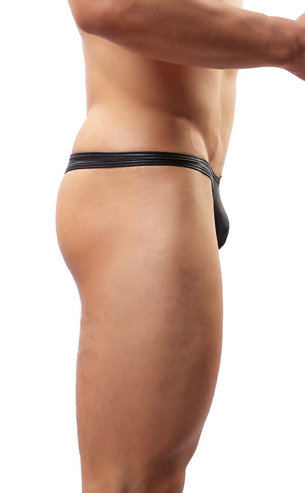 Sexy Men’s Faux Leather T-Back Sexy Men’s Faux Leather T-Back