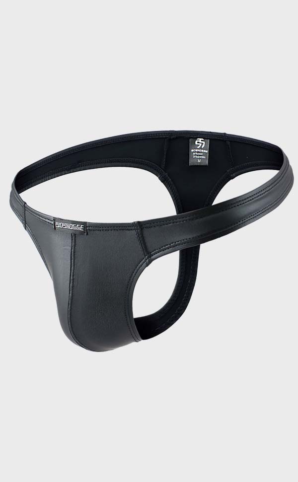 Sexy Men’s Faux Leather T-Back Sexy Men’s Faux Leather T-Back