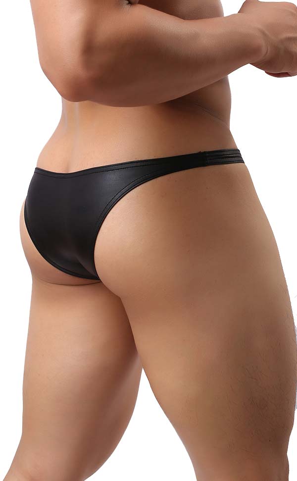 Low Rise Men’s Faux Leather Bikini Low Rise Men’s Faux Leather Bikini