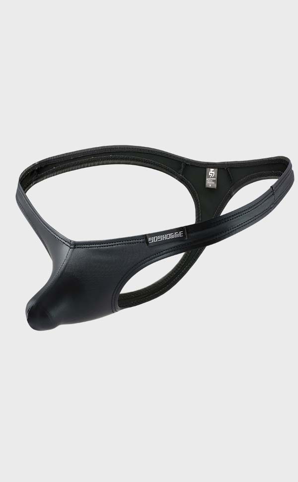 Men's Faux Leather Thongs with Sheath Men's Faux Leather Thongs with Sheath