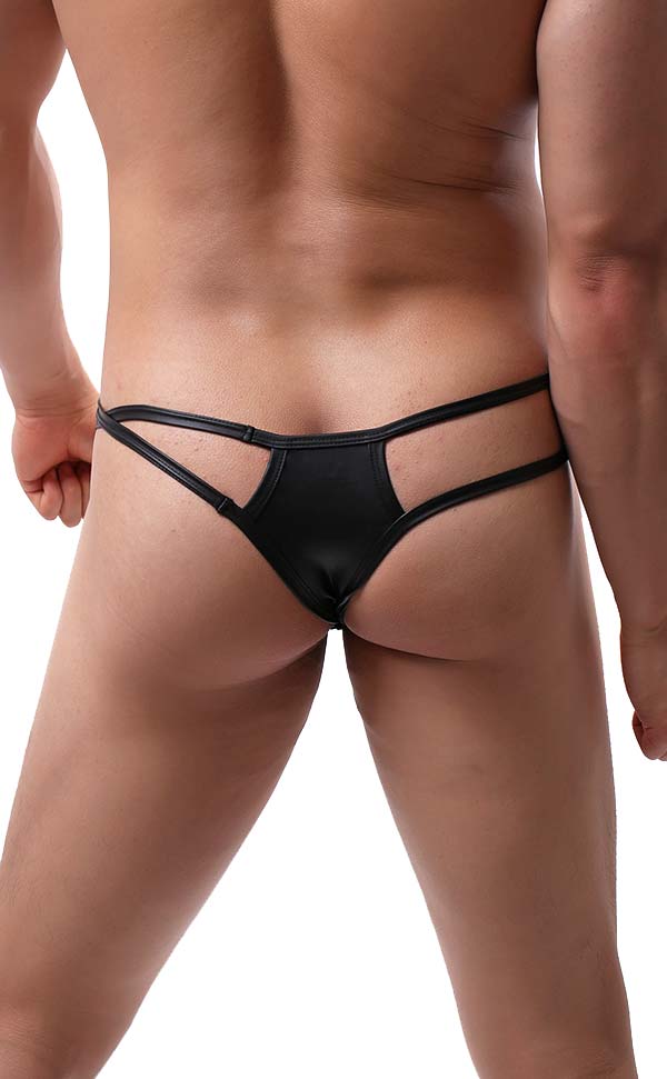 Men's Sexy Faux Leather T-Back Men's Sexy Faux Leather T-Back