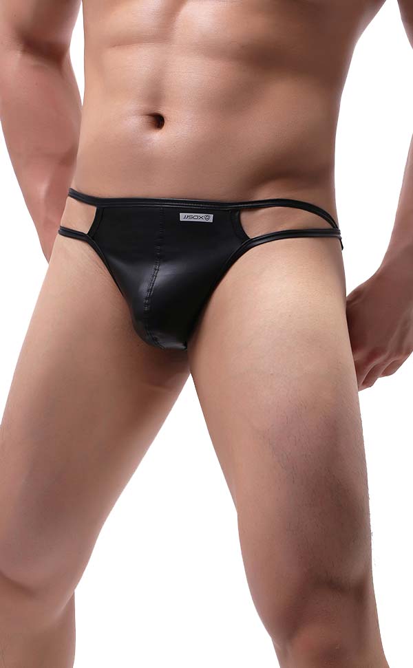 Men's Fashion Faux Leather T-Back Men's Fashion Faux Leather T-Back