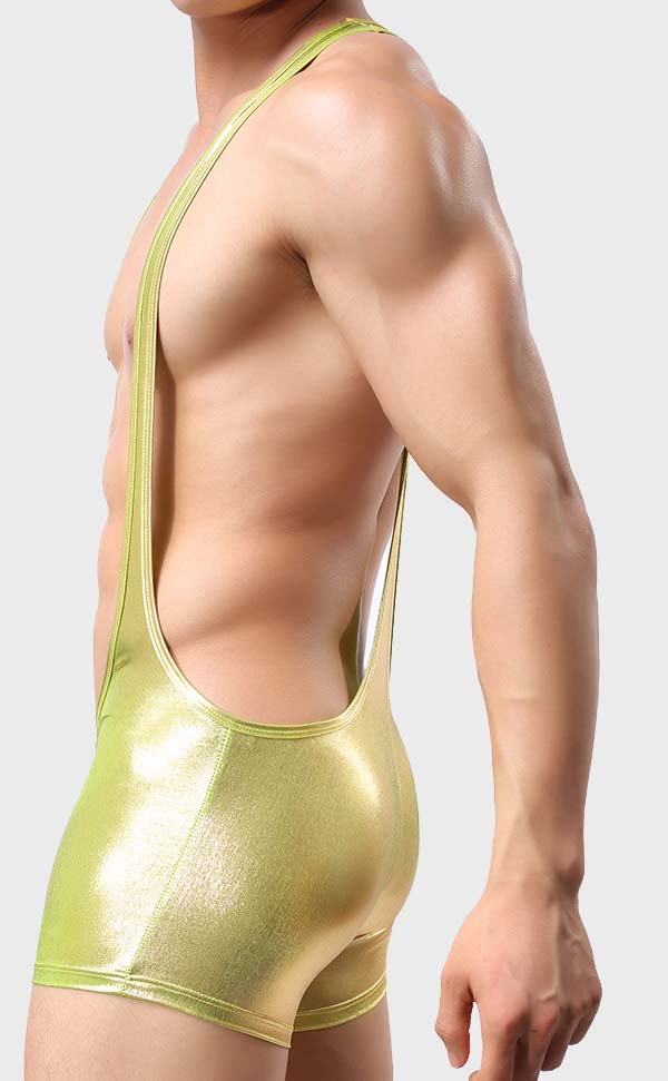 Men's Metallic Shiny Jockstrap Bodysuit Men's Metallic Shiny Jockstrap Bodysuit