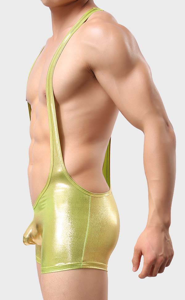 Men's Metallic Shiny Jockstrap Bodysuit Men's Metallic Shiny Jockstrap Bodysuit