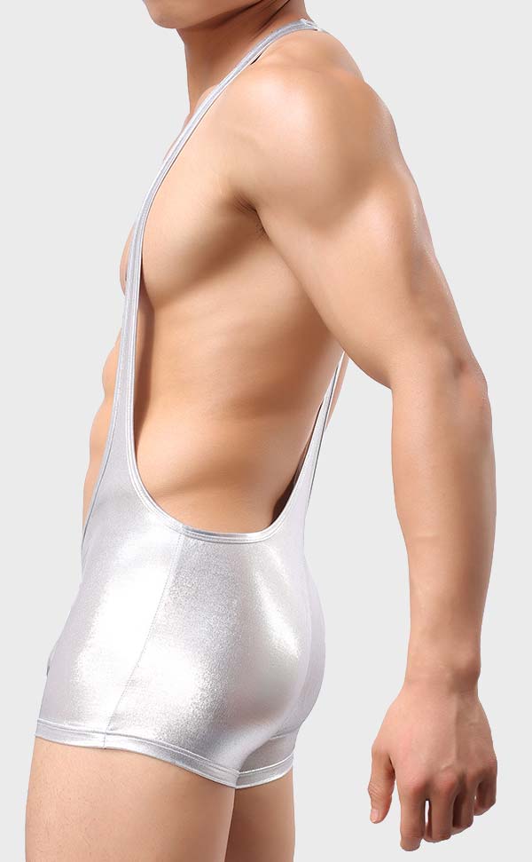 Men's Metallic Shiny Jockstrap Bodysuit Men's Metallic Shiny Jockstrap Bodysuit