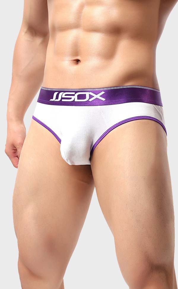 Men's Modal Bicolor Briefs Butt Open Men's Modal Bicolor Briefs Butt Open